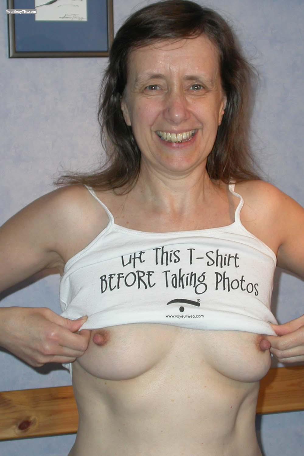Tit Flash: Small Tits - Topless LouiseUK from United Kingdom